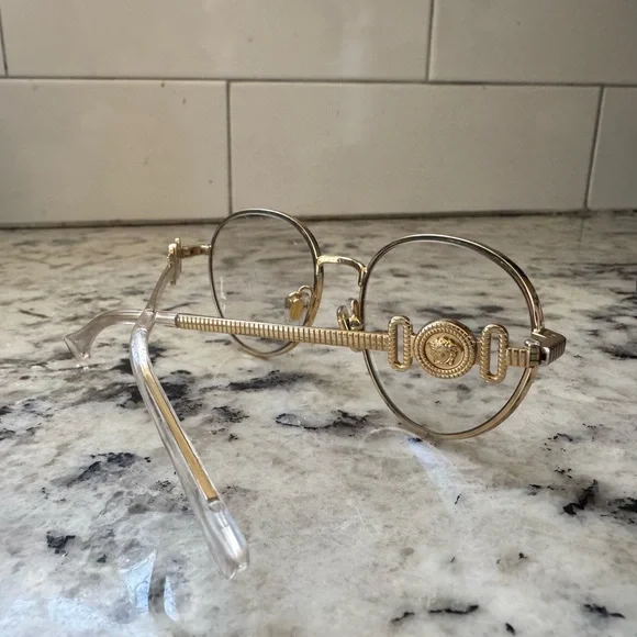 Versace Kids Gold Frame Glasses - Picture 2 of 5